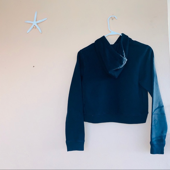 Ralph lauren cropped hoodie navy size medium - Picture 3 of 5